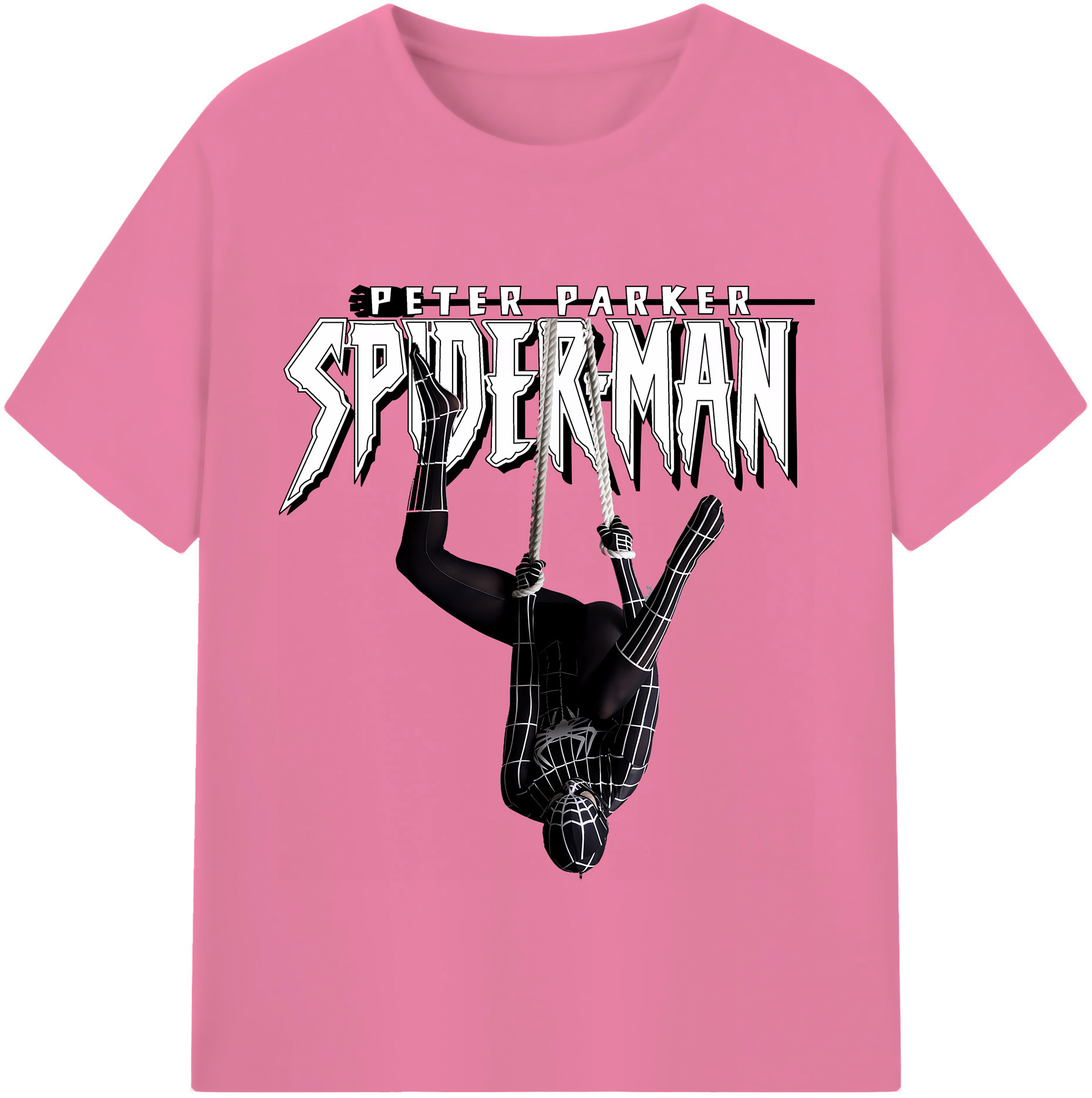 （画像用） Spider Man スパイダーマン 綿100％半袖Tシャツ（フロントプリント）